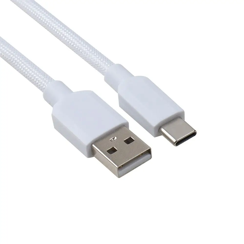 Type C To USB-A Mechanical Keyboard Cable GX12 Connector Spiral Design Connector Cord Double Sleeved Wire USB Type C