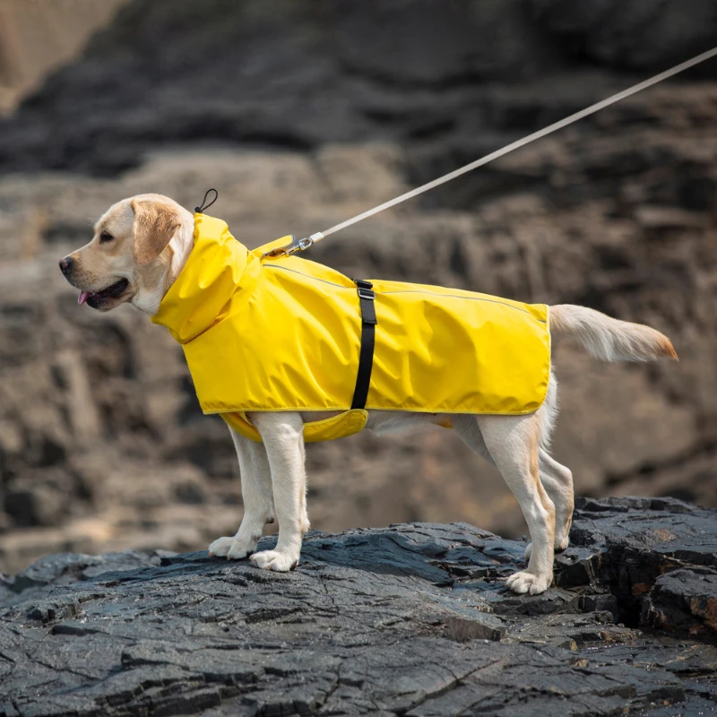 

Дождевик для собак: водонепроницаемый, светоотражающий, регулируемый плащ-пончо для лабрадоров, золотистых ретриверов, корги, крупных и средних собак, уличный плащ