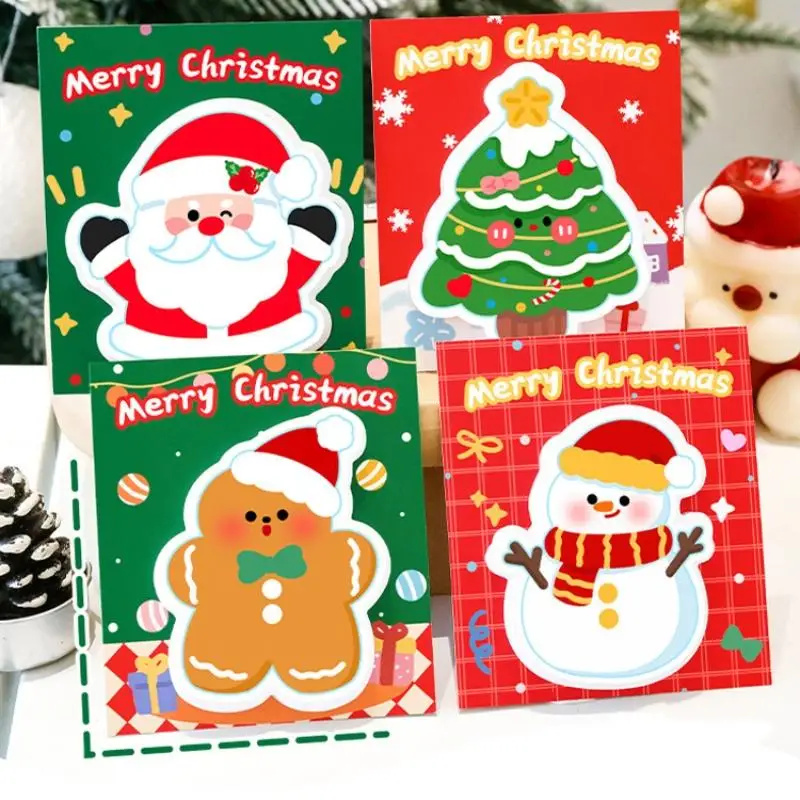 5 قطعة عيد الميلاد سانتا كلوز ثلج شجرة على شكل ملاحظات لاصقة الكرتون اللوازم المدرسية Kawaii مذكرة الوسادة الطلاب الهدايا الثابتة