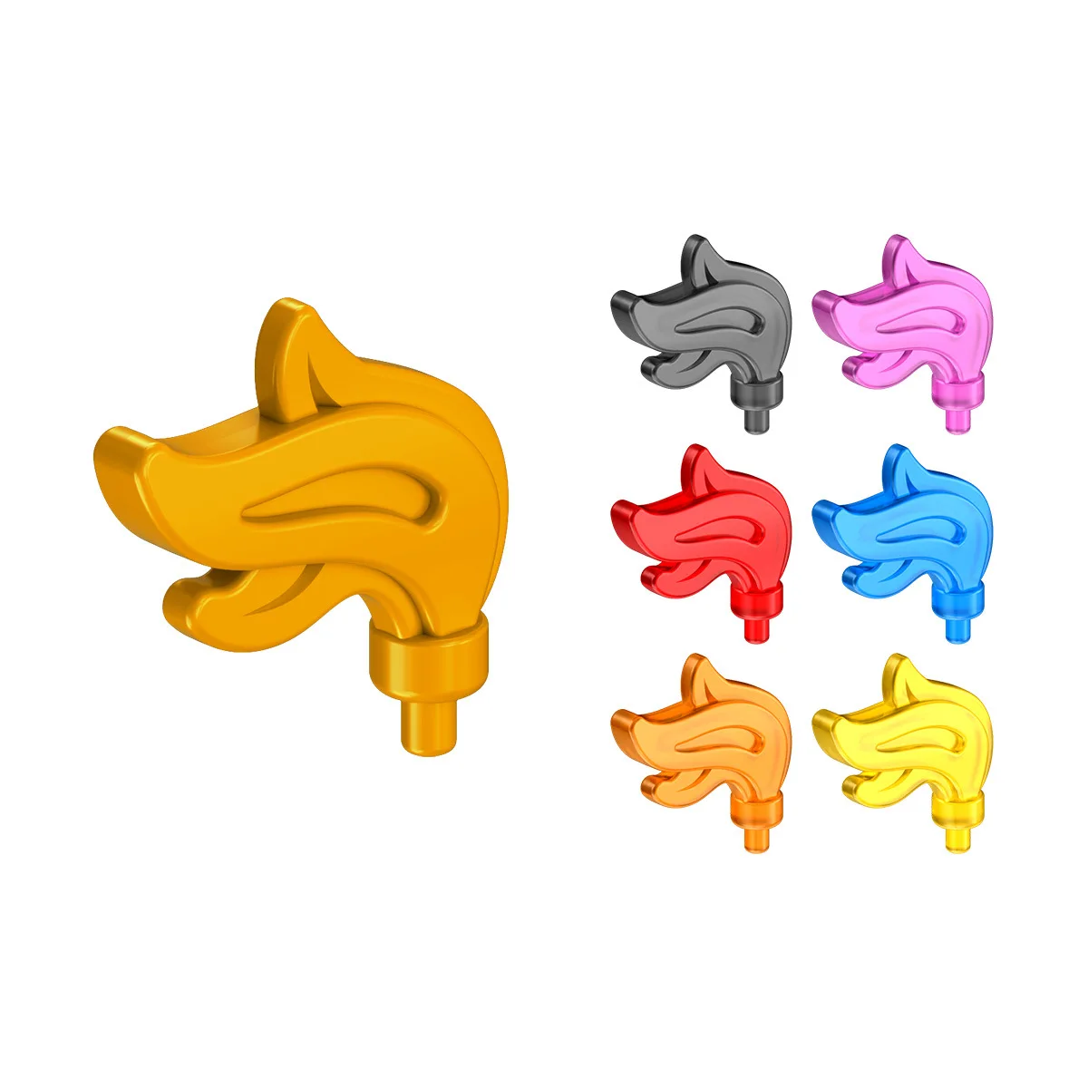 The Feathers on The Head of The Little Flame Small Particle Building Blocks MOC Parts M179 Compatible with LEGO 64647