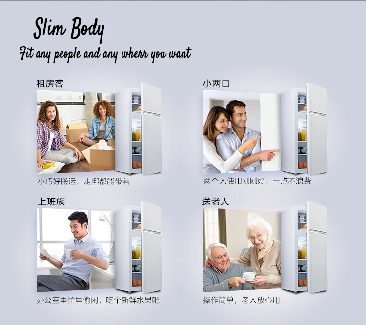 Double Door 12V Solar Refrigerator Upright Standing Chiller Run on Solar Energy Dc Fridge Durable Appliance