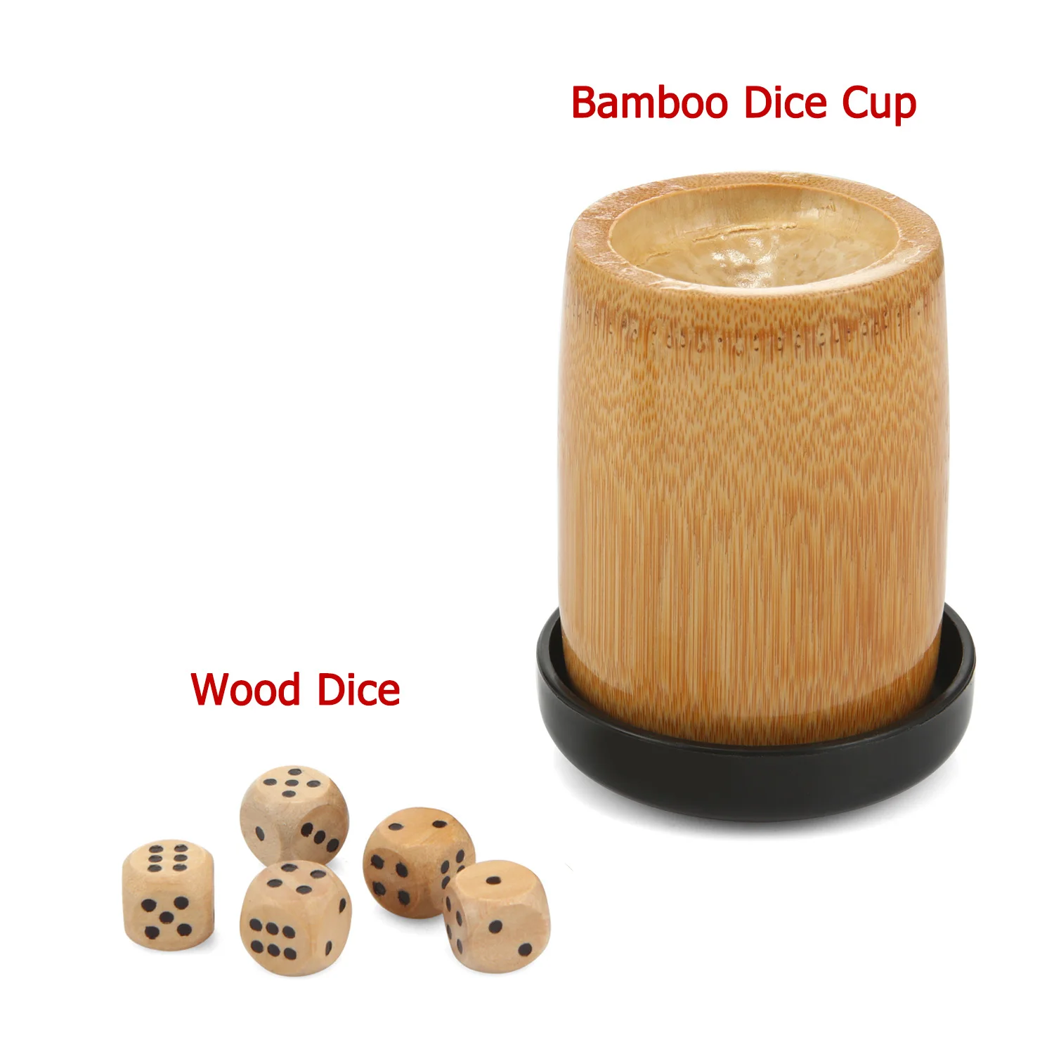 5-10pcs Kit Exquisite Wooden Dice Bamboo Dice Cup Solid Wood Toys Sieves Large Dice Lucky draw Activity Props Bar KTV Supplies