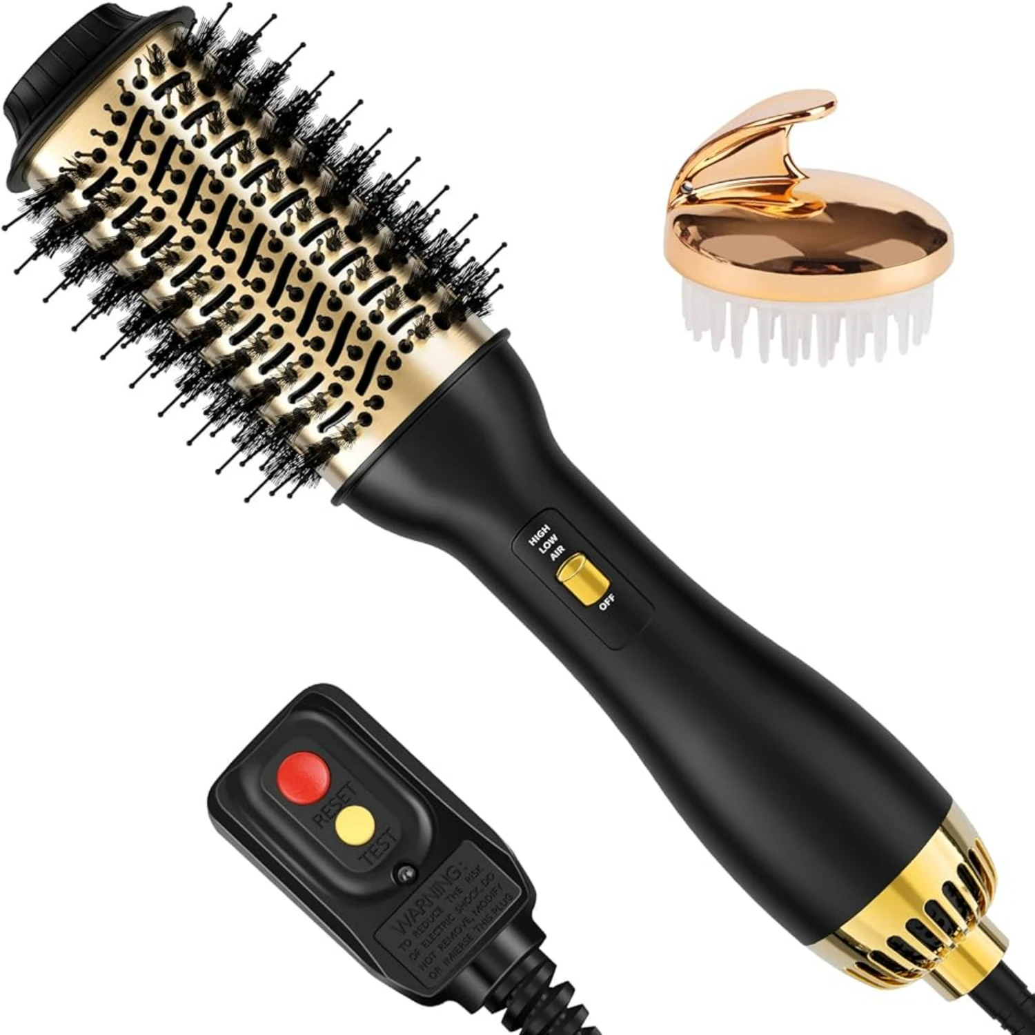 Professional 4-in-1 Hot Air Hair Dryer Brush for Salon-Quality Blowouts on All Hair Types