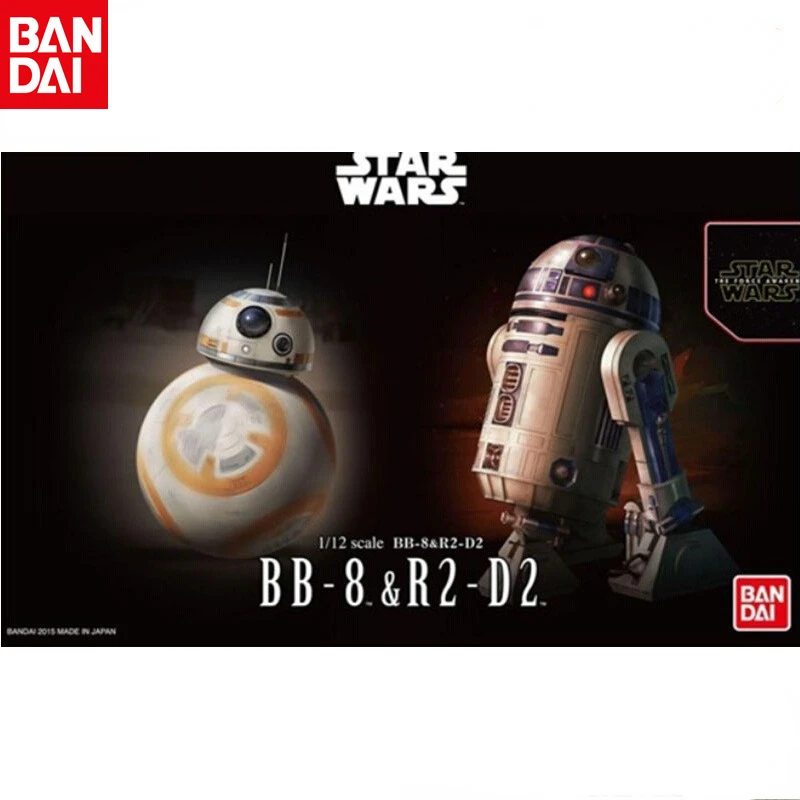 Bandai Original Genuine Star Wars Character Model 1/12 BB-8 R2-D2 Reprint Movable Humanoid Figure Model Collection Holiday Gift