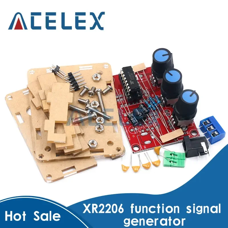 1Hz -1MHz XR2206 Function Signal Generator DIY Kit Sine/Triangle/Square Output Signal Generator Adjustable Frequency Amplitude