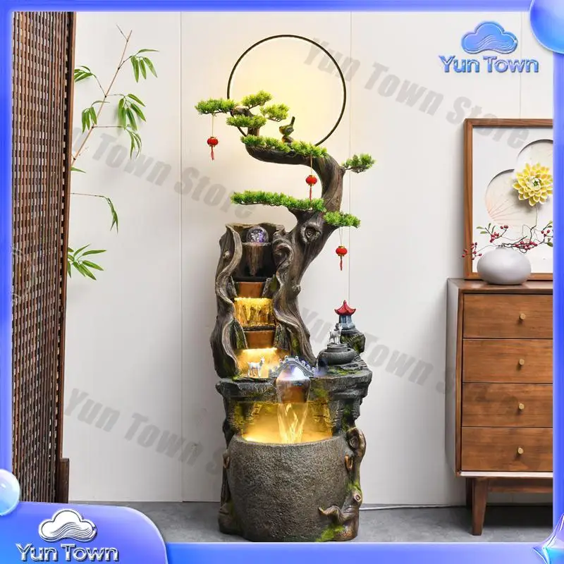 Large Chinese creative gifts, living room TV cabinet, store, entrance next to the sofa, feng shui lucky decoration, flowing