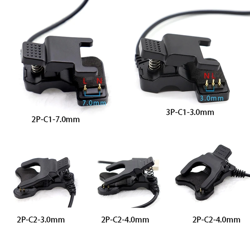 for Smart Watch USB Charging Cable Clip 2/3 Pins 3/4/7 mm for TW64 68