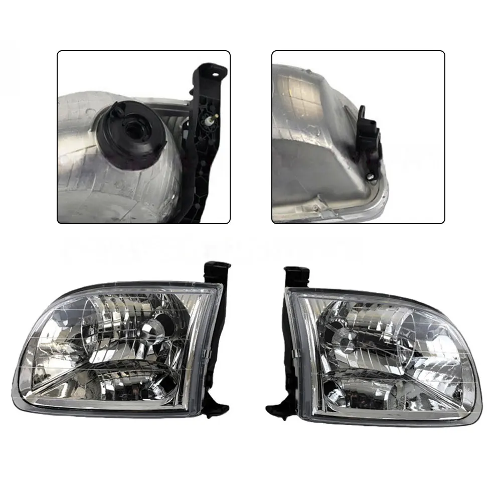 

1pcs Front Headlamp For Tundra 2000-2003 811100C010 811500C010 ABS Car Front Black White Grille Light Automobiles Accessories