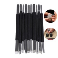 10Pcs High-carbon Steel Stone Carving Knife Engraving Knife Sculpture Stone Chisel Wood Carving Tools Set High Quality