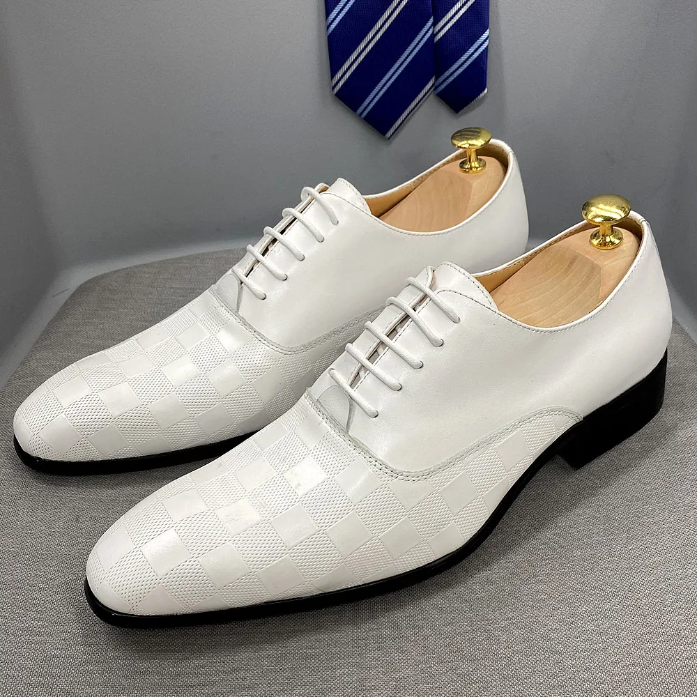 Size 7-12 Classic Italy Mens Oxford Real Leather Shoes White Lace Up Pointed Toe Wedding Party Dress Formal Shoes for Men - AliExpress 322 Size 7-12 Classic Italy Mens Oxford Real Leather Shoes White Lace Up Pointed Toe Wedding Party Dress Formal Shoes for Men - AliExpress 322