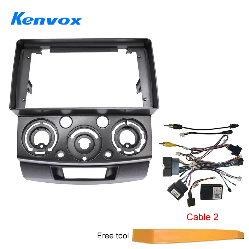 V Radio Fascia Installation Panel For Ford Everest/Ranger Mazda BT-50 Android  2 Din Stereo Mounting Bezel Faceplate Frame Kit