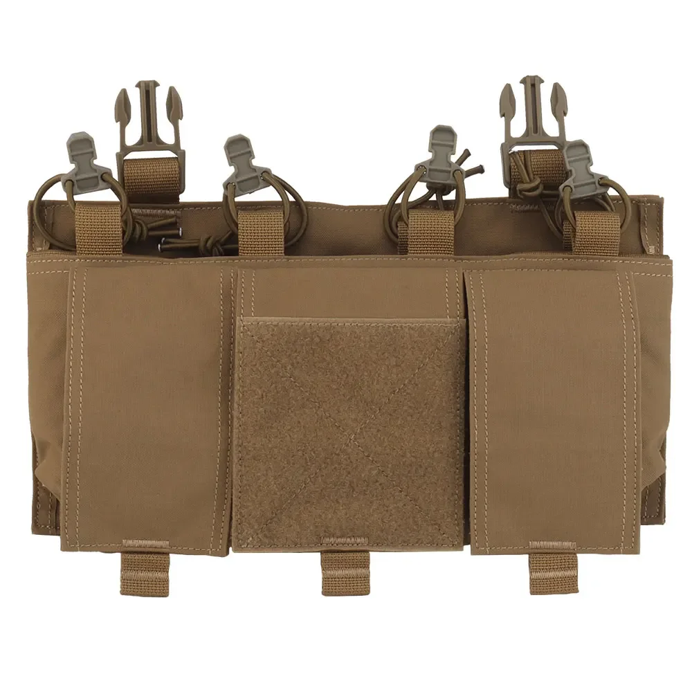 Hunting Quadruple Magazine Pouches 5.56mm Tactical Vest Front Chest Rig Flap Attach Panel for M4 M14 M16 AR Magazines view 3