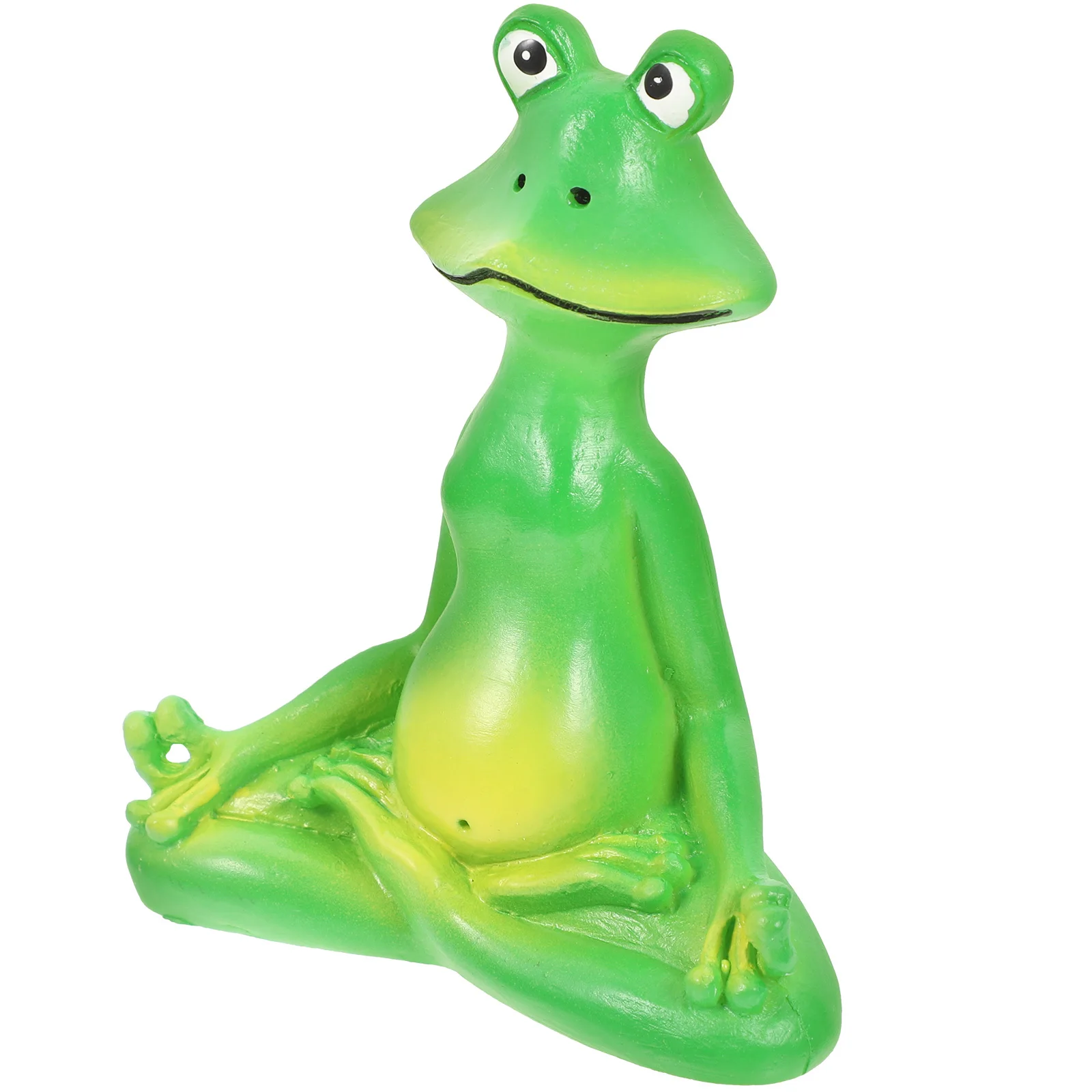 

Frog Shape Yoga Ornament Exquisite Detail Resin Garden Statue for Outdoor Home Office Decor Animal Craft Table Adornment