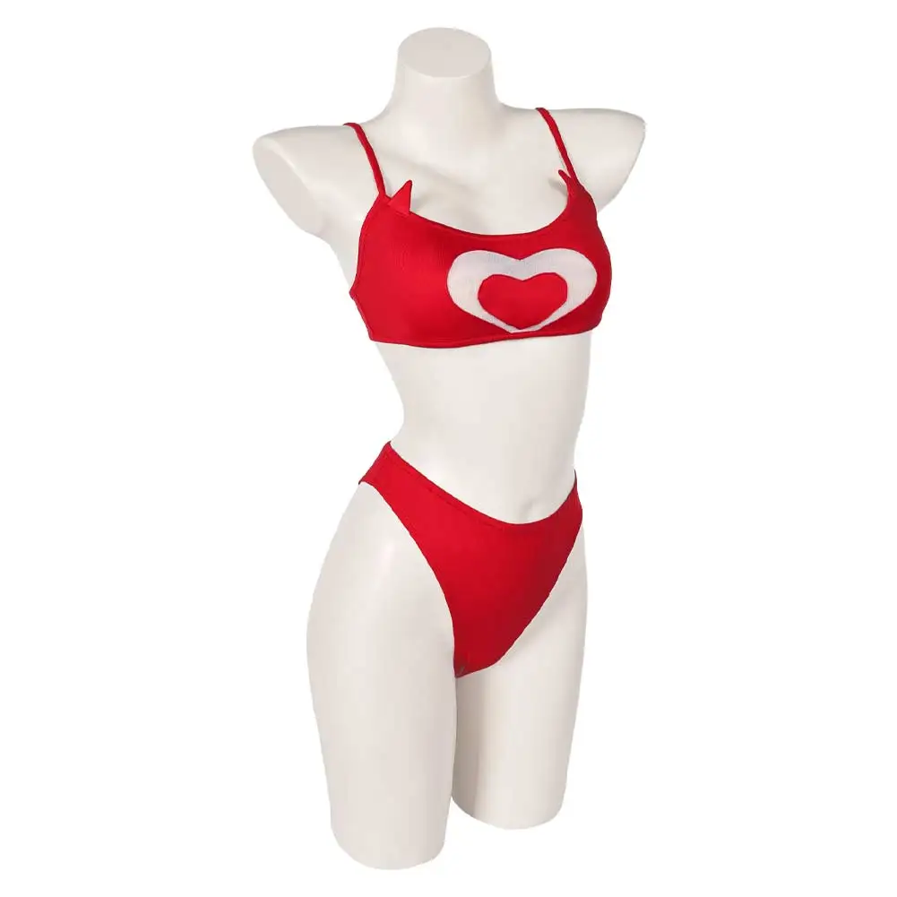 Cherri-Maillot de bain cosplay pour femme, ensemble de bikinis, fantaisie, costume d'hôtel de dessin animé, déguisement pour fille, Halloween, carnaval imbibé