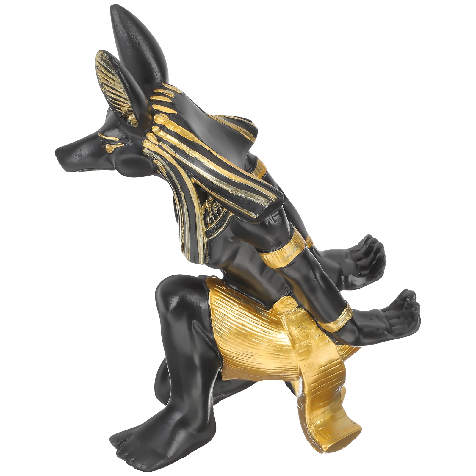 

Anubis Resin Dog Wine Rack Historical Decorative Home Desktop Stand Vintage Sculpture Dog Statue Wine Racks Resin Figurine,