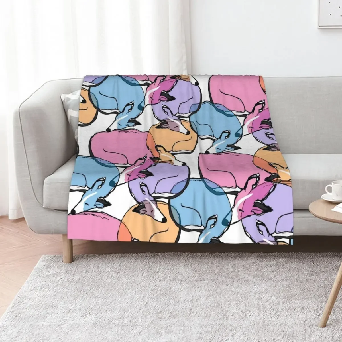 

Soap bubbles! No, wait, whippets :) Throw Blanket Plaid on the sofa Blankets For Bed Beach Quilt Blankets