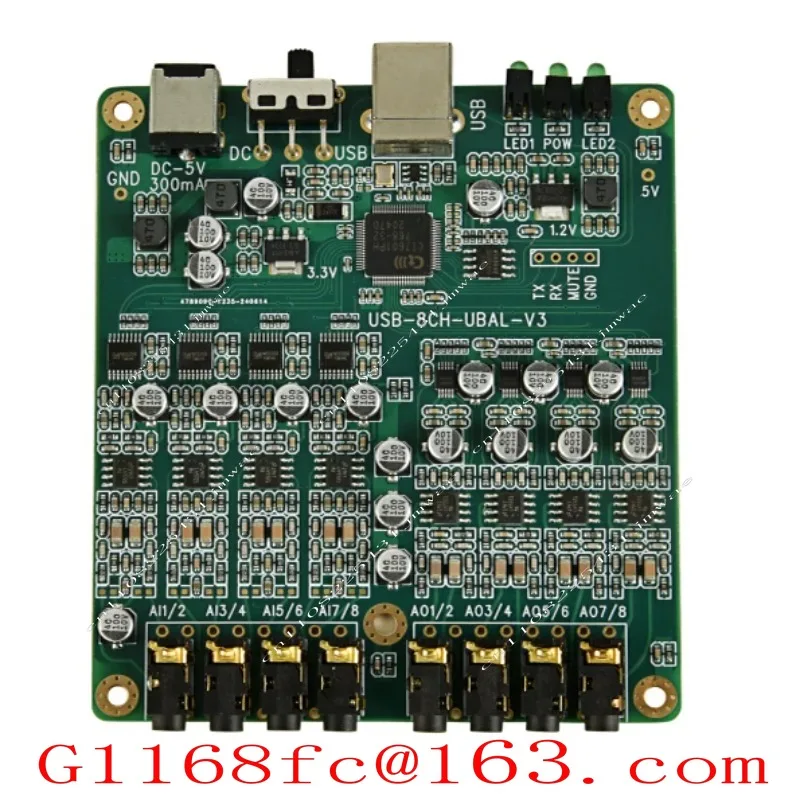 8-Channel USB Playback IIS TDM Leader/follower Measurement Sound Card