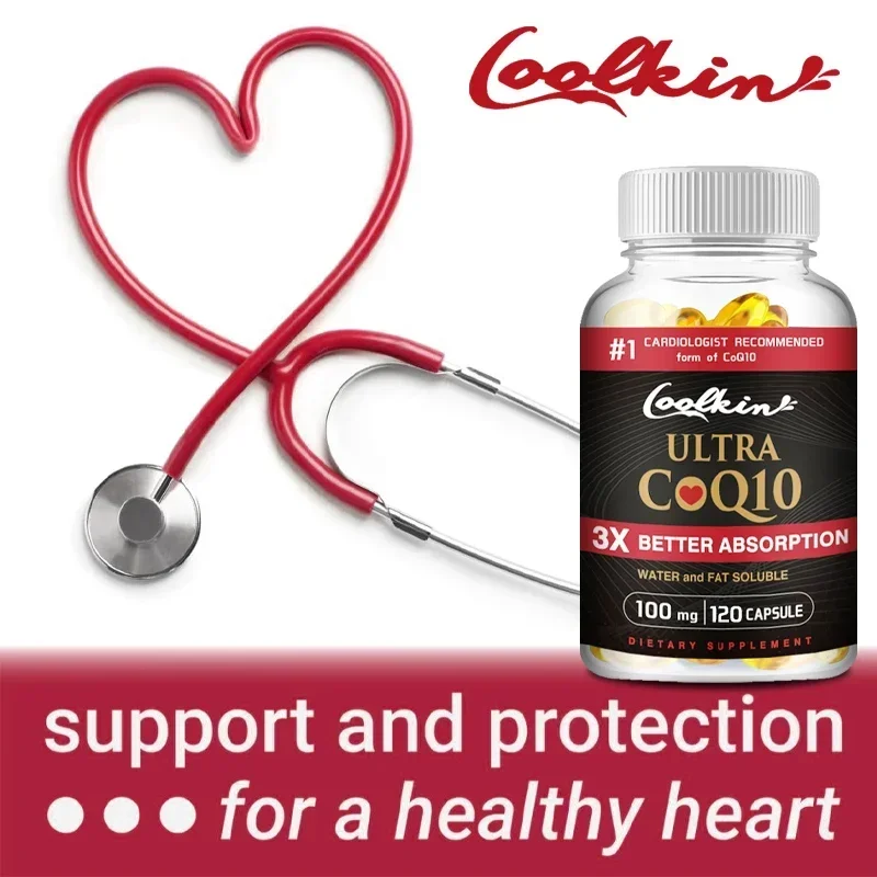 Ultra CoQ10 Capsules - High Absorption Heart Health Provides Energy Vitamins Health Food for Old People