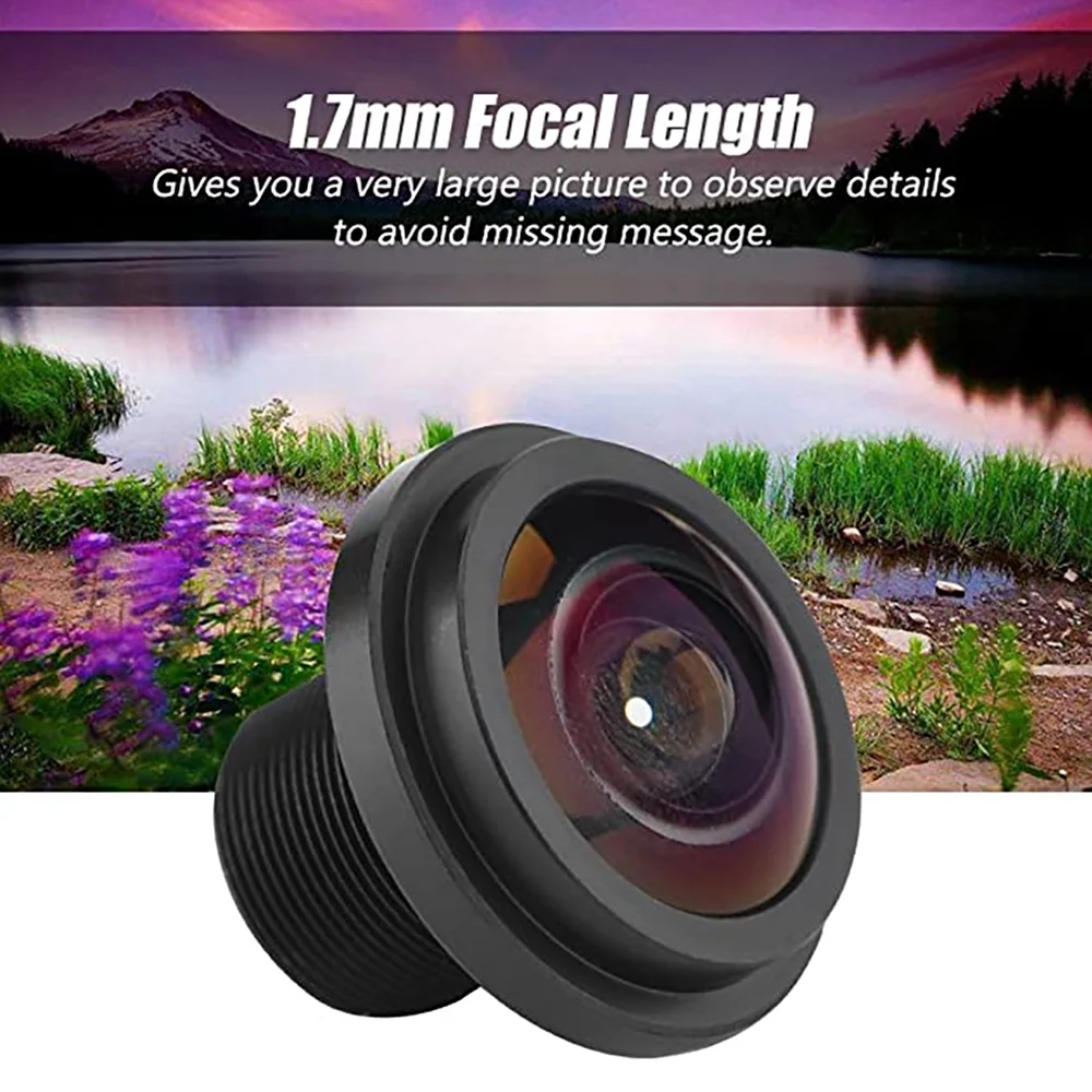 

ABUO-5MP Панорамный объектив «рыбий глаз» 1,7 мм F1:2,0 1/2,5 Объектив камеры видеонаблюдения 185 ° Широкоугольный объектив