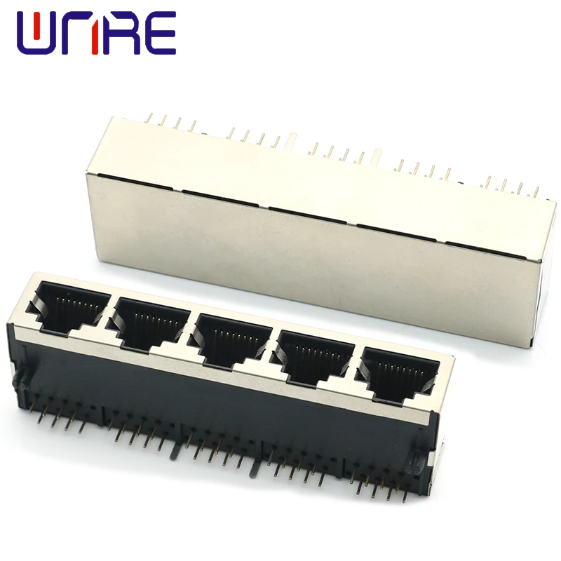 Network Socket Connector Interface RJ45-59-1X5 With Shielding Without Light Crystal Head Female With Shell