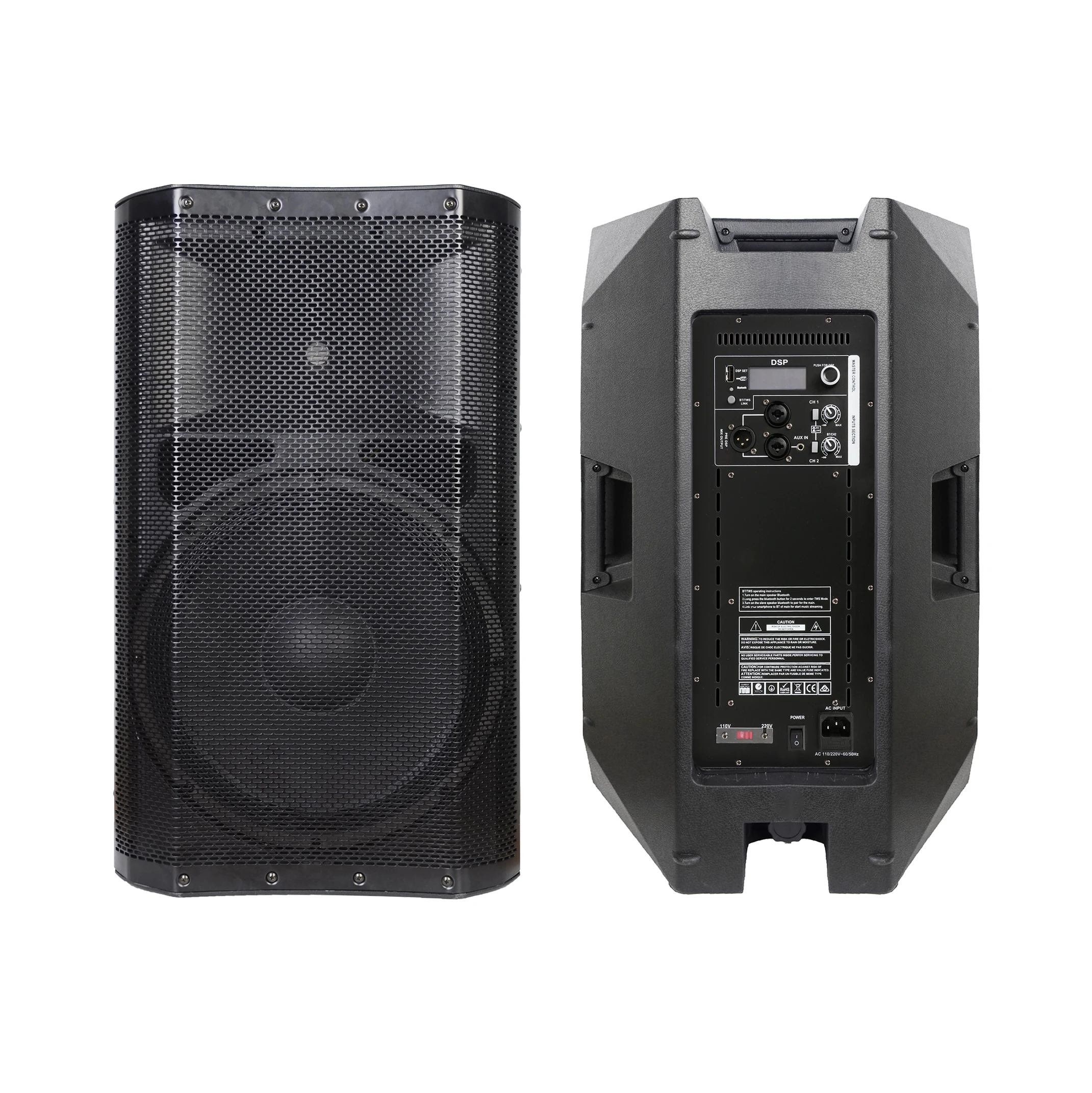 CAN12D3 12-inch Party Home Sound Audio Portable System Class D Powered Speaker Professional Active Speaker