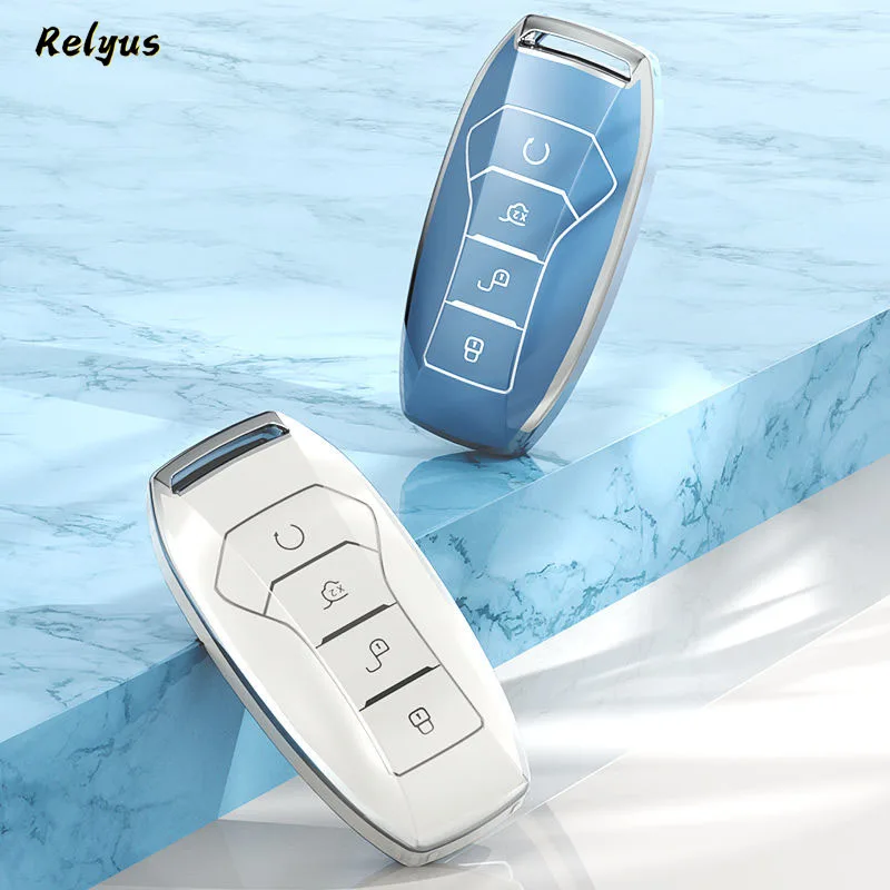 Soft TPU Car Key Case Full Cover Accessories For BYD Qin Plusdmi Atto 3 Han EV Dolphin Tang DM Qin Seal Dolphin