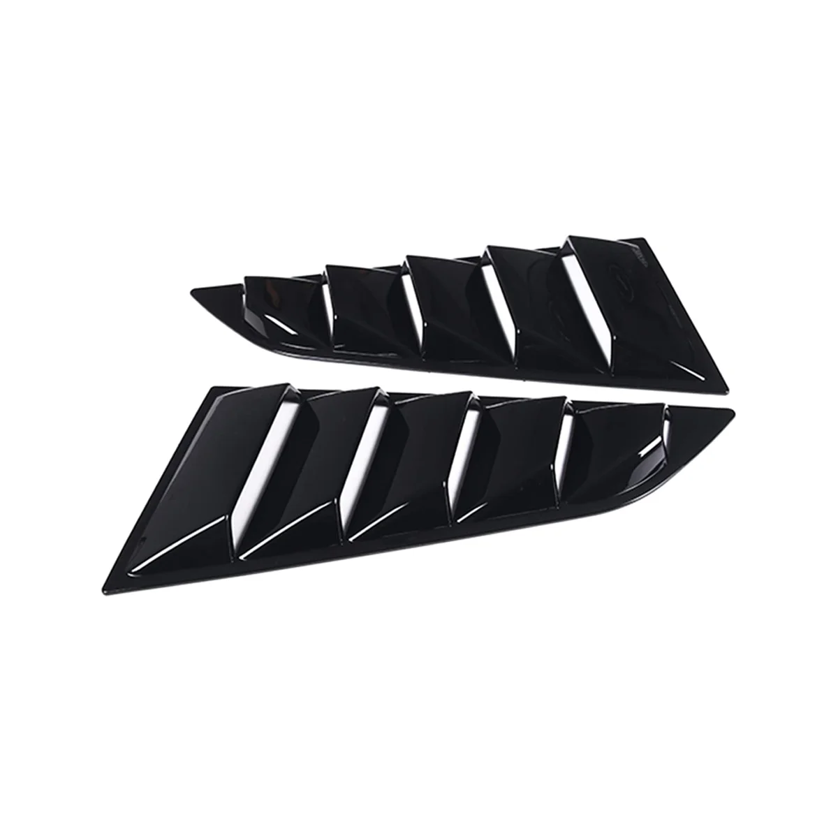 

Car Rear Side Window Louvers for Chevrolet Corvette C7 2014-2019 Triangular Window Gl Blinds (Bright Black)