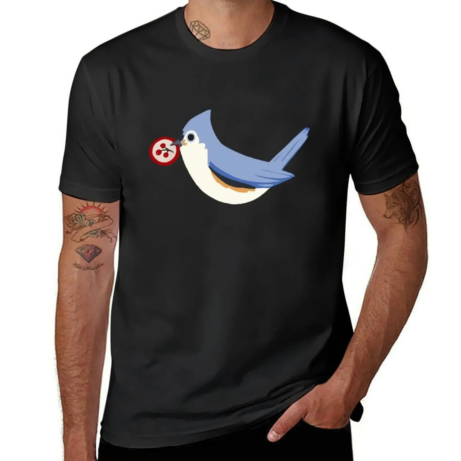 Wingspan Tufted Titmouse T-Shirt tshirts personalised Man t-shirt shirts graphic clothing for men