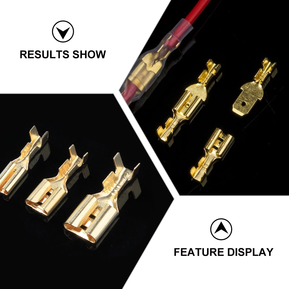 

720pcs 2.8Mm 4.8Mm 6.3Mm Insulated Wire Terminal Crimp Connectors For Solid Stranded Wires Flame Retardant Sleeve Copper Brass