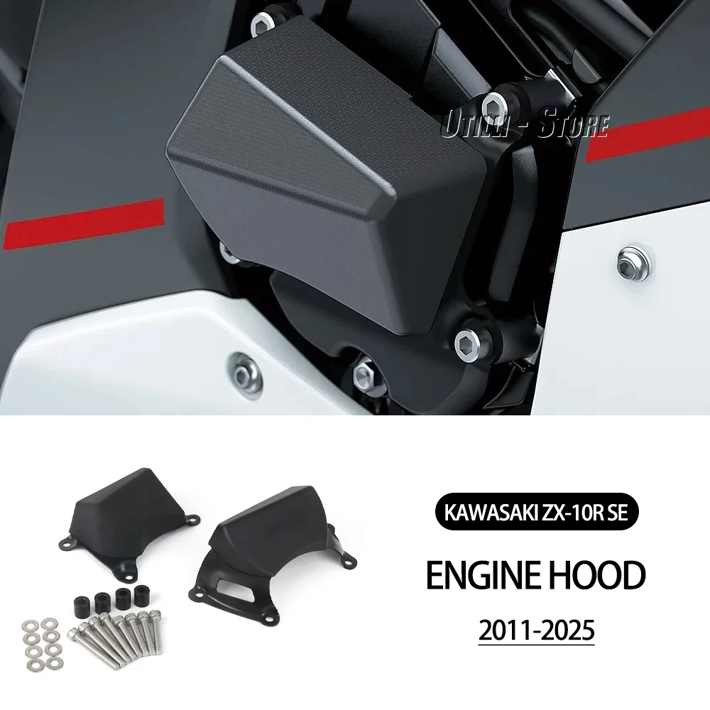 

Мотоциклетная крышка двигателя ZX10R SE 2011-2025 ZX10RR, черный комплект защиты двигателя для Kawasaki Ninja ZX-10R SE ZX-10RR ZX 10R