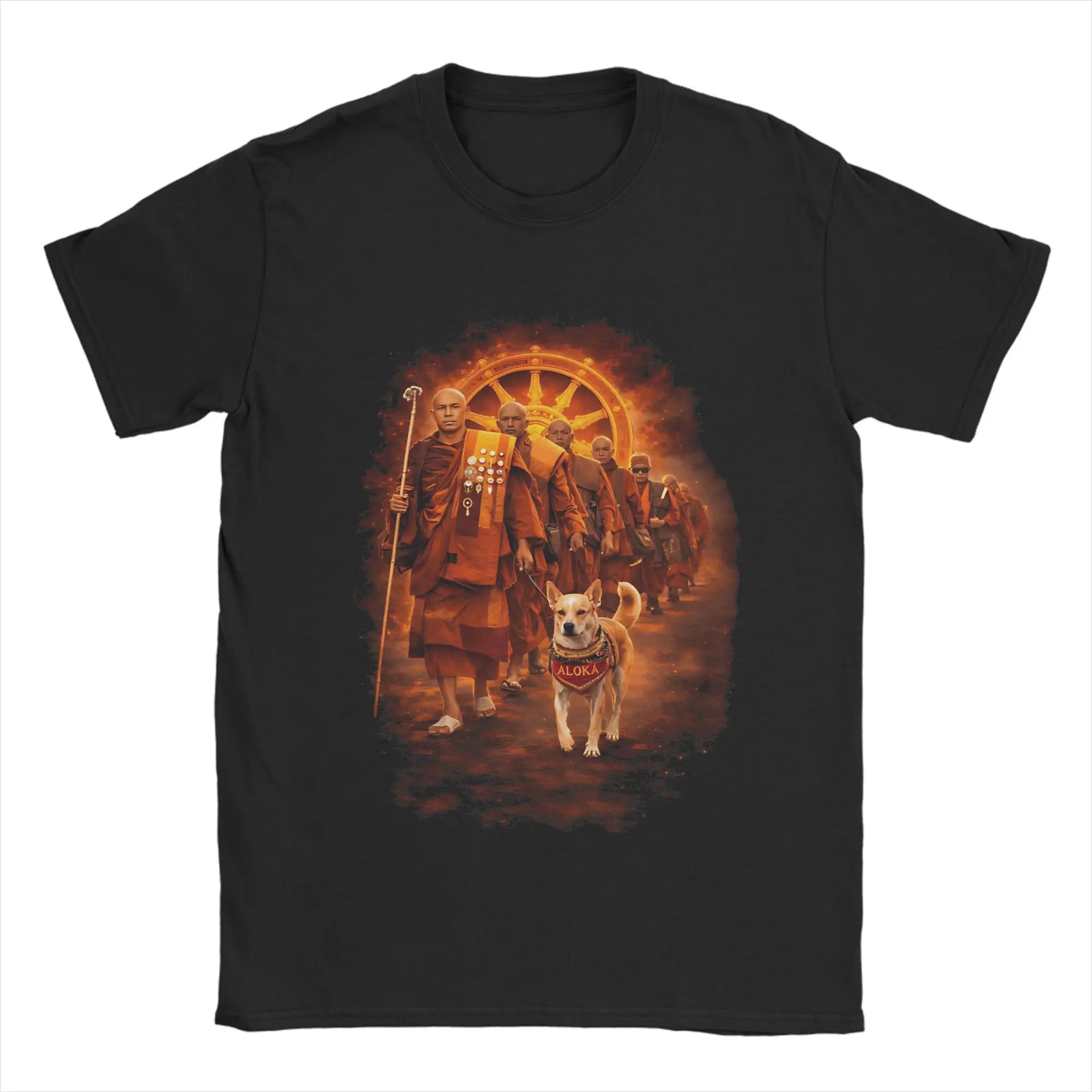 Men T-Shirt Aloka Dog Walk For Peace Casual Pure Cotton Tees Short Sleeve  T Shirts O Neck Tops Party