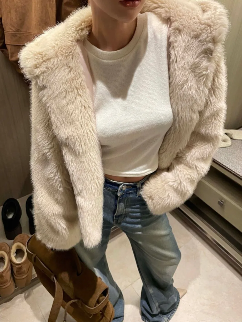 شيك ort لامب الفراء Jaet المرأة شتاء جديد Sle قبعة معطف رقيق محاكاة الفراء لينة المواد الداخلية تخفيف Sle طويل Sve