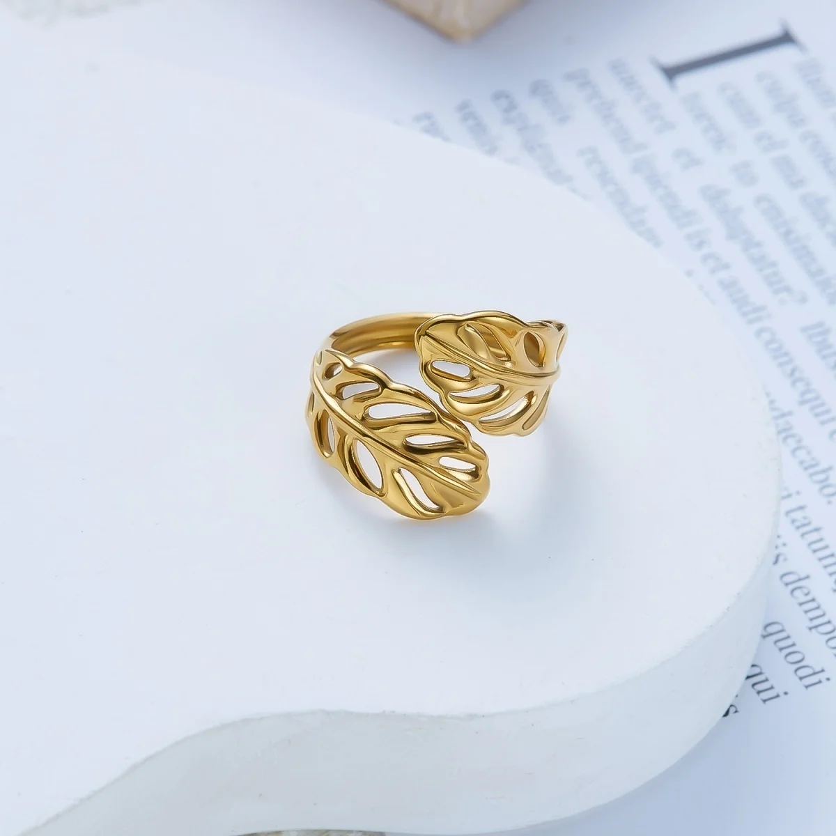 Punk-Ringe aus gehämmertem Edelstahl mit hohlem S-förmigem Blütenblatt- und Spiral-Design für Damen und Herren, trendiger geometrischer stapelbarer Fingerring-Schmuck – Detail 23