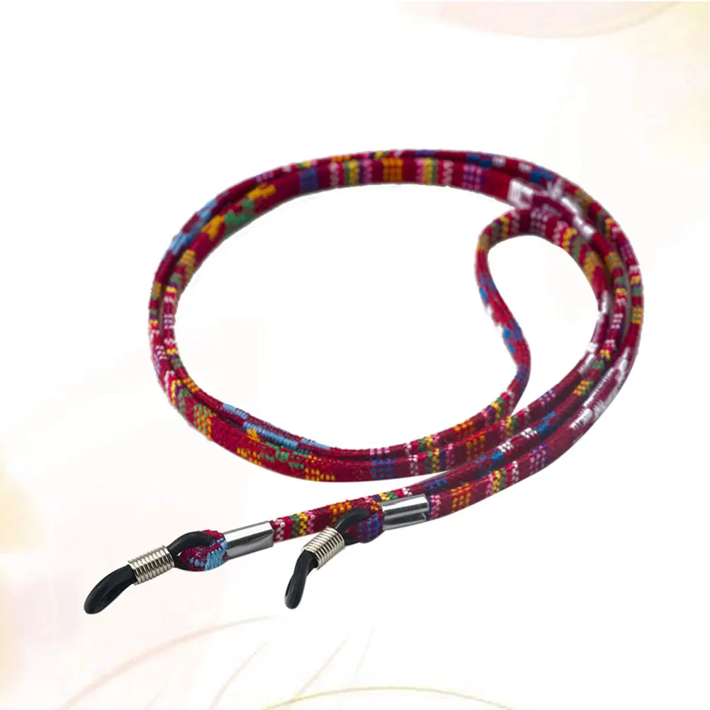 

Glass String Non-Slip Decor Eyeglasses Holder Cotton String Wine Red Stylish Secure Durable Eyeglasses Strap Lightweight