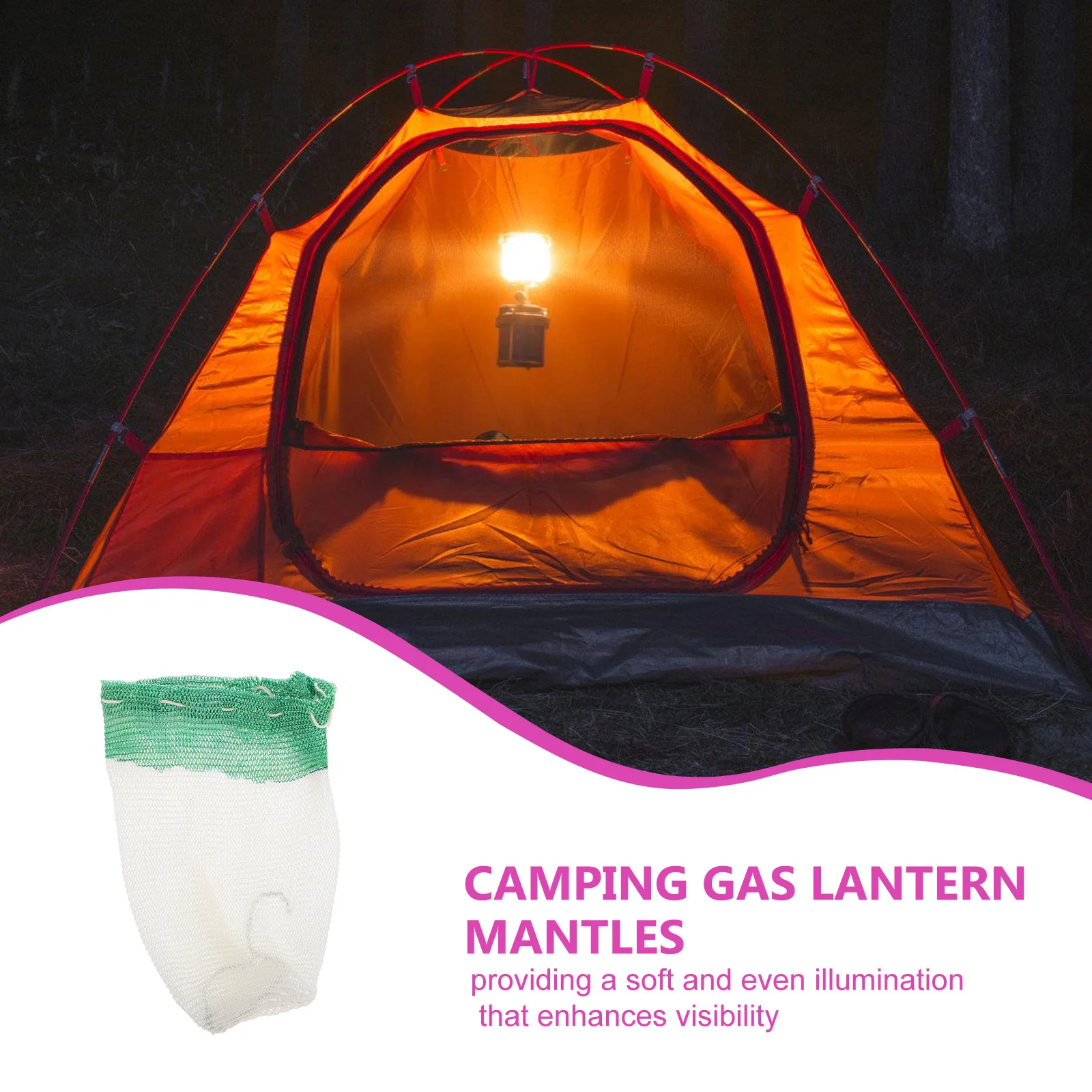 

2Pcs U Shaped Outdoor Lantern Mantles High Brightness Propane Lantern Shades Gas Lamp Accessories for Camping