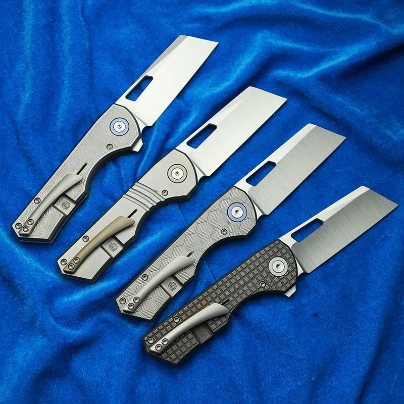 LEMIFSHE VANAX Yeager-M V3 154CM Blade Titanium Handle Ceramic Bearings Pocket EDC Tool Camping Kitchen Outdoor Folding Knife
