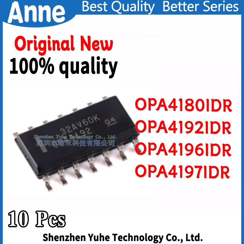 (10piece)100% New OPA4180 OPA4192 OPA4196 OPA4197 OPA4180IDR OPA4192IDR OPA4196IDR OPA4197IDR sop-14