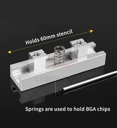 Mini BGA Rework Station Direct Heating Stencil Fixture Chip Clamp Holder Jig Color Optional Old & New Type Silver Color