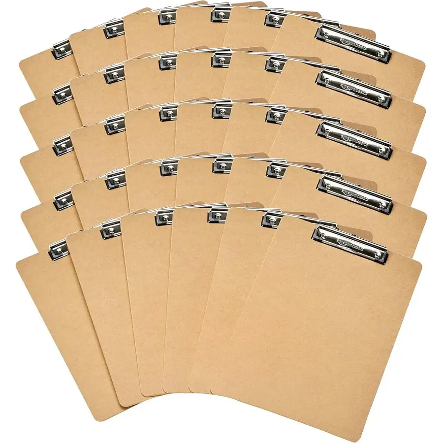 

Hardboard Office Clipboard, Letter Size, 9 x 12.5, Brown, 30Pack