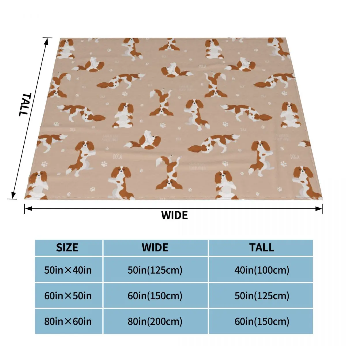 Cavalier King Charles Spaniel Blanket Flannel Autumn/Winter Animal Dog Lover Soft Throw Blanket for Bed Outdoor Bedding Throws