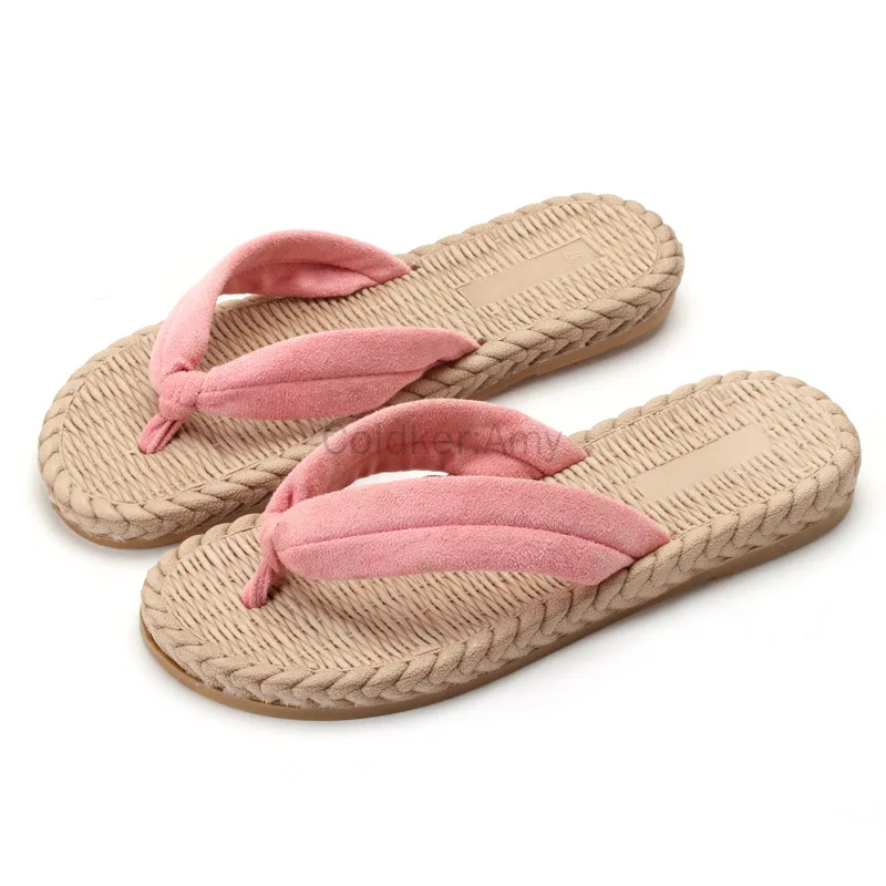 Sandálias de fundo trançado japonês sola macia, genshin impacto scaramoo cosplay sapatos sandálias verão flip flops para mulher