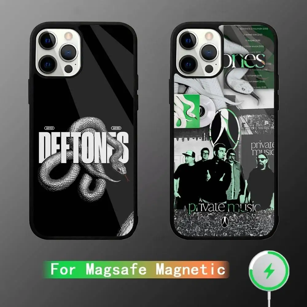 

Private Music D-Deftones Phone Case For iPhone 17,16,15,14,13,12,11,Pro,Max,Plus,Mini,SE4,E Magnetic Magsafe Wireless Charging