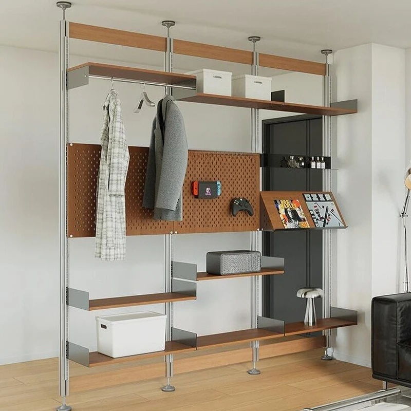 

Coat rack Simple modern shelf Shoe bag display hanger Household partition storage rack