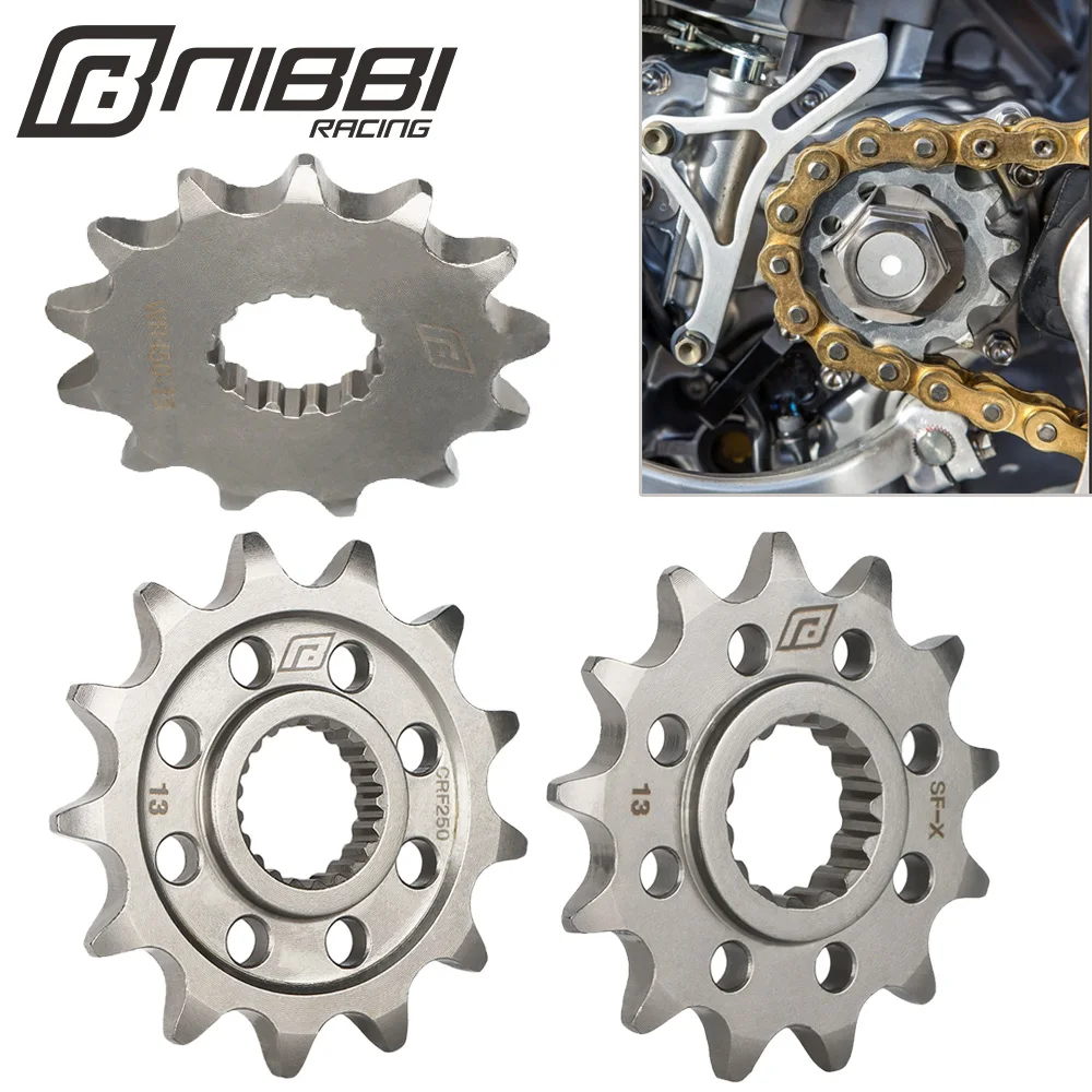 

NIBBI Motorcycle 520 Chain Sprocket 13T Teeth Front Sprocket For KTM Honda CRF250 Yamaha Pit Dirt Bikes Off-road Motorbike Parts