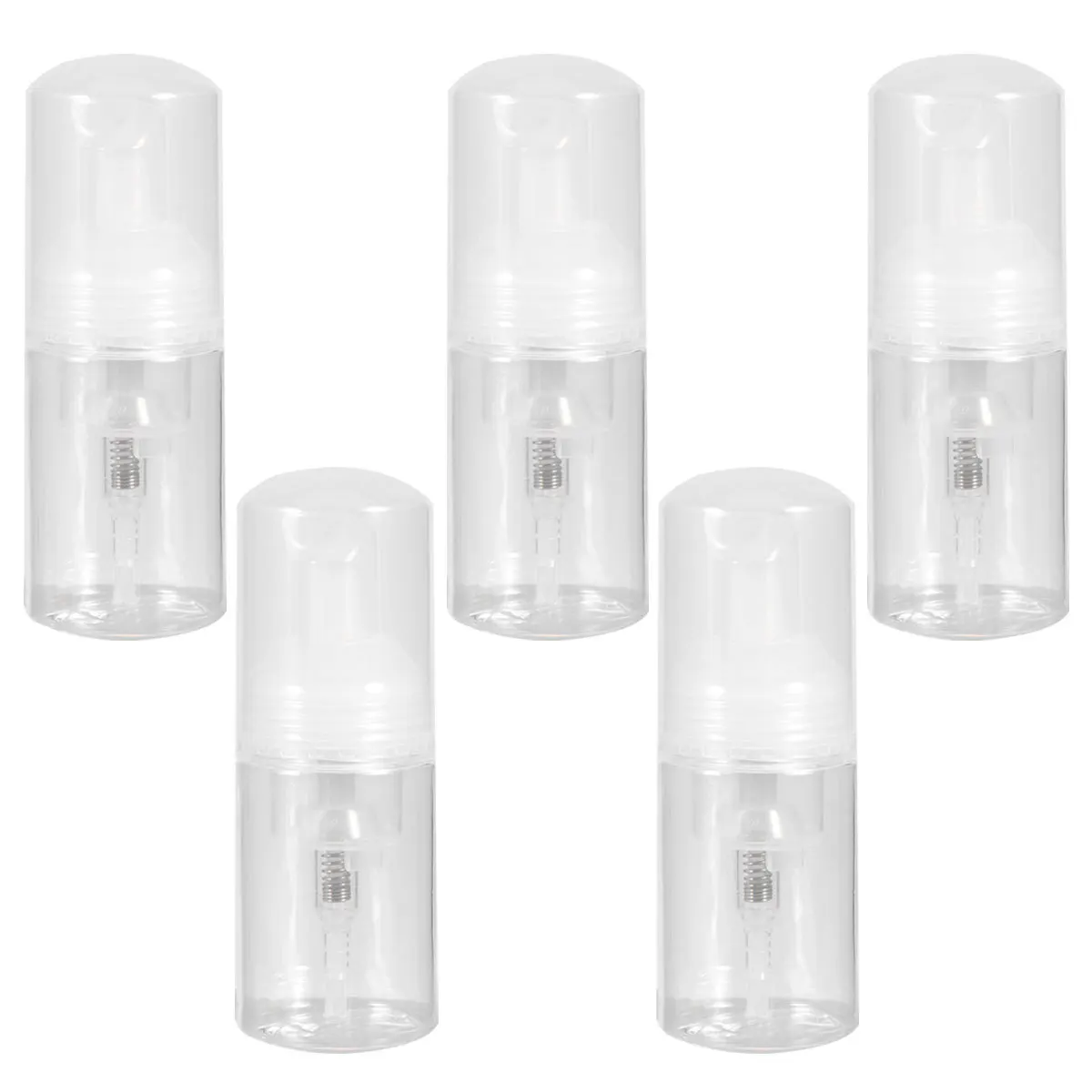 5Pcs Foaming Pump Bottles Small Transparent Refillable Containers for Travel Shower Gym Leakproof Shampoo Lotion Bodywash