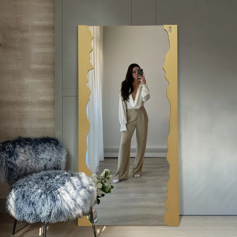 Funky Portable Decorative Mirrors Cosmetics Makeup Star Girls Bedroom Mirror Full Body Aesthetic Cute Espelhos Home Products