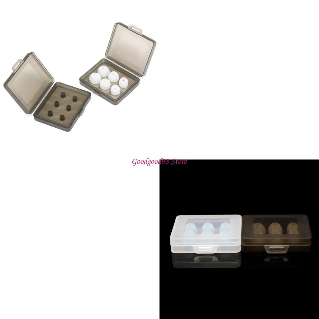 

Earbud Protections Case, Clear Eartips Storage Box, Convenient Eartips Holder for Office and Gym Use For 3pair Eartips W8EC