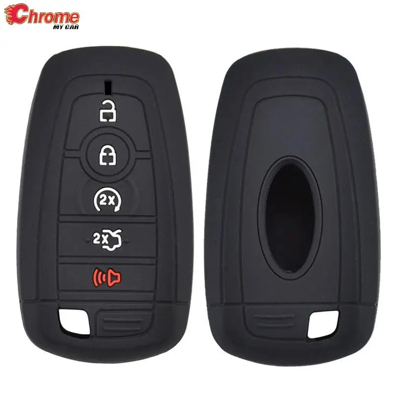 Silicone Car Remote Key Case Cover Fob Skin Holder Shell For Ford Fusion Mustang F-150 F-250 F-350 F-450 F-550 2018 2019 2020