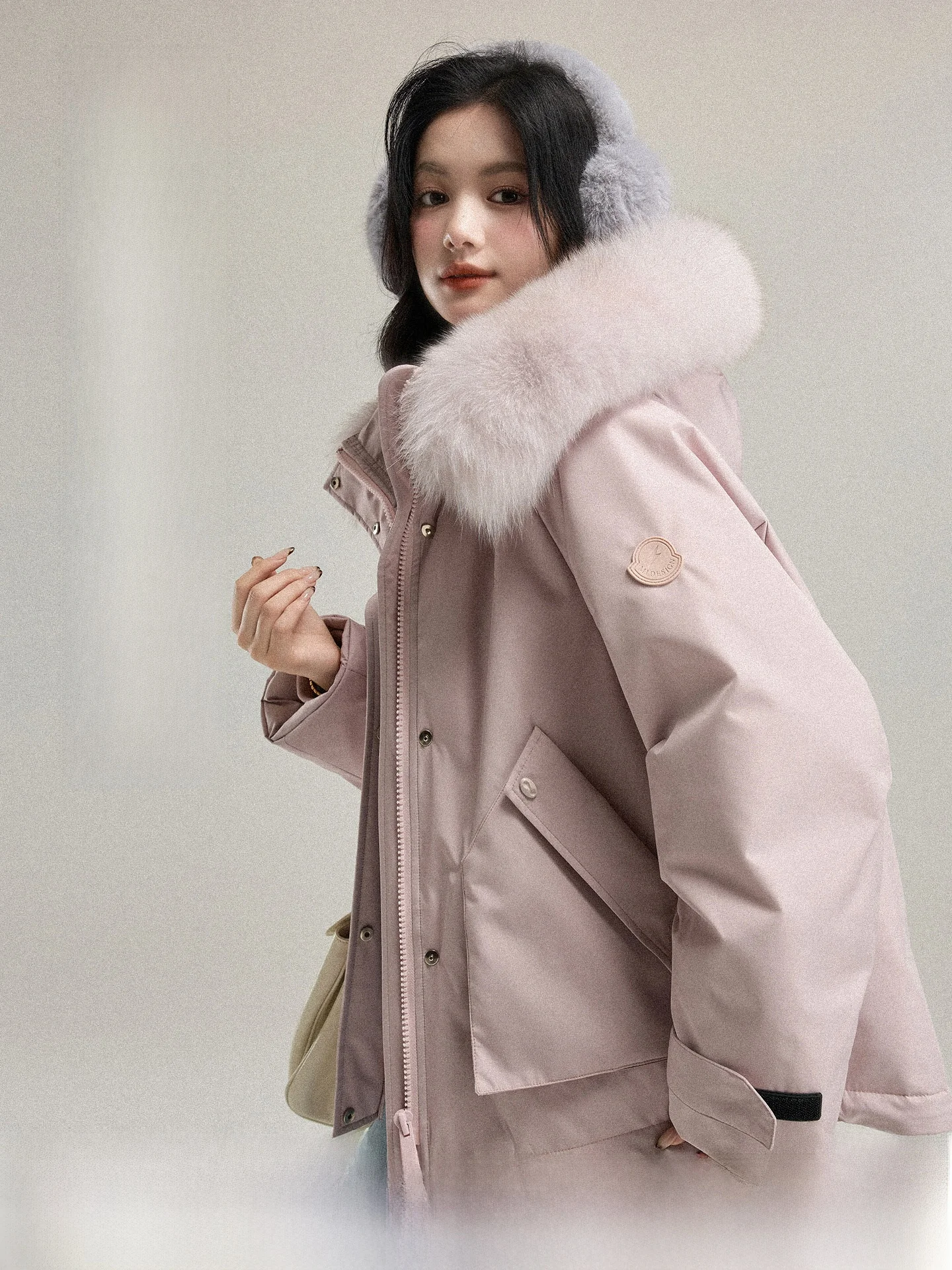 

Tee-Proof down Jaet Women's Winter ort White Du down Fur Coat Vestibule Straight Tube 90% down Content Warmth