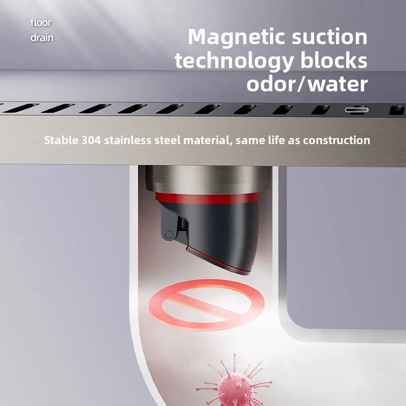 الطراز الحديث الفولاذ المقاوم للصدأ 304 الطابق استنزاف مستطيل الخيزران للفيلا فندق الحمام مخصص الرسم حجم الحل الهندسي